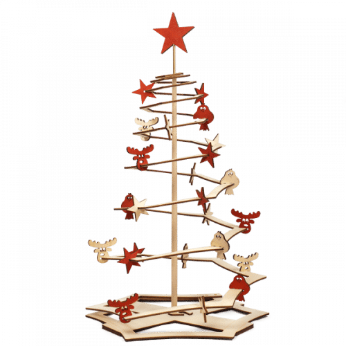 Weihnachtsbaum aus Holz, Modell Happy-Tree natur