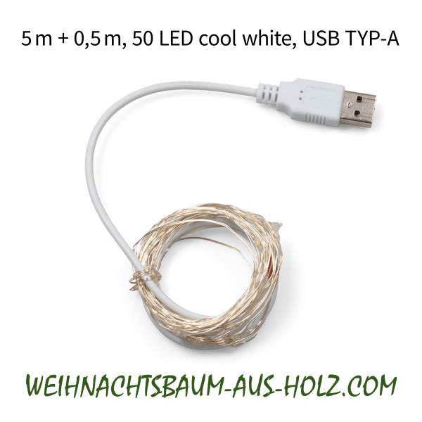 LED Lichterkette 5m, mit USB Typ A Anschluss