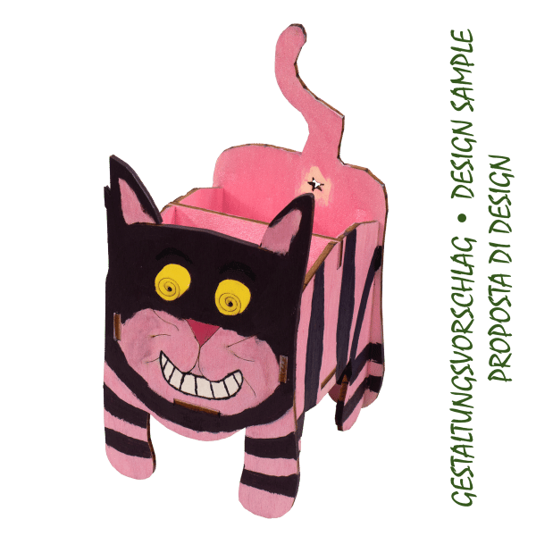 wooden cat, Cheshire-Cat, Organizer, Deco